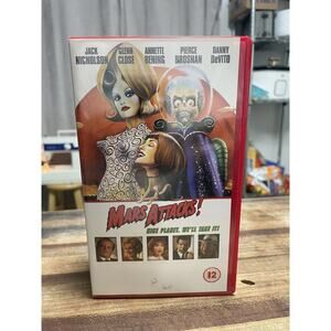 Vintage Mars Attacks shirt Sci Fi Comedy Movie Film Vhs Video Cassette Tape